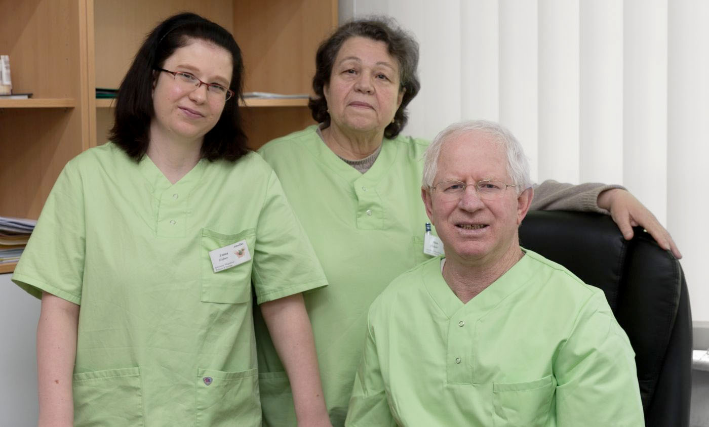 von links: Emma Heiser, Stellvertretende Pflegedienstleitung | Nina Heiser, Pflegedienstleitung | Waldemar Heiser, Geschäftsführung